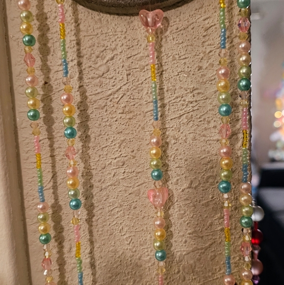 Ouija pastel pearl and crystal horseshoe suncatcher. One of a kind. - Picture 14 of 16